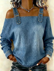 Women's sleeveless denim shirt